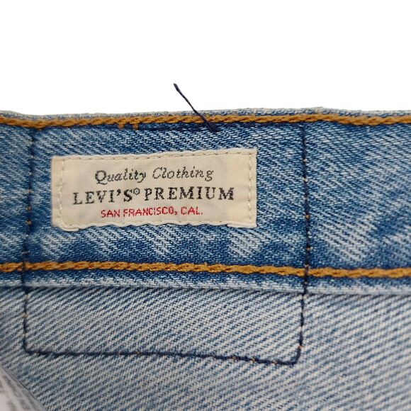 Levis 501s Skinny Jeans Womens 27 Blue Vintage 80s Big E High Rise Button Fly - Picture 8 of 14